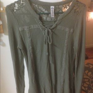 Long sleeve thermal tunic shirt